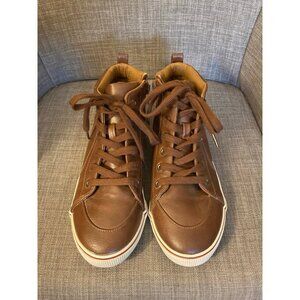 Cat & Jack Brown Leather Sneakers Size 4